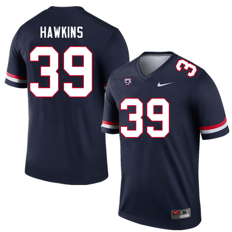 Men #39 Kameron Hawkins Arizona Wildcats College Football Jerseys Sale-Navy